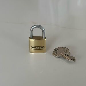 Coach Gold and Silver color Padlock with Keys